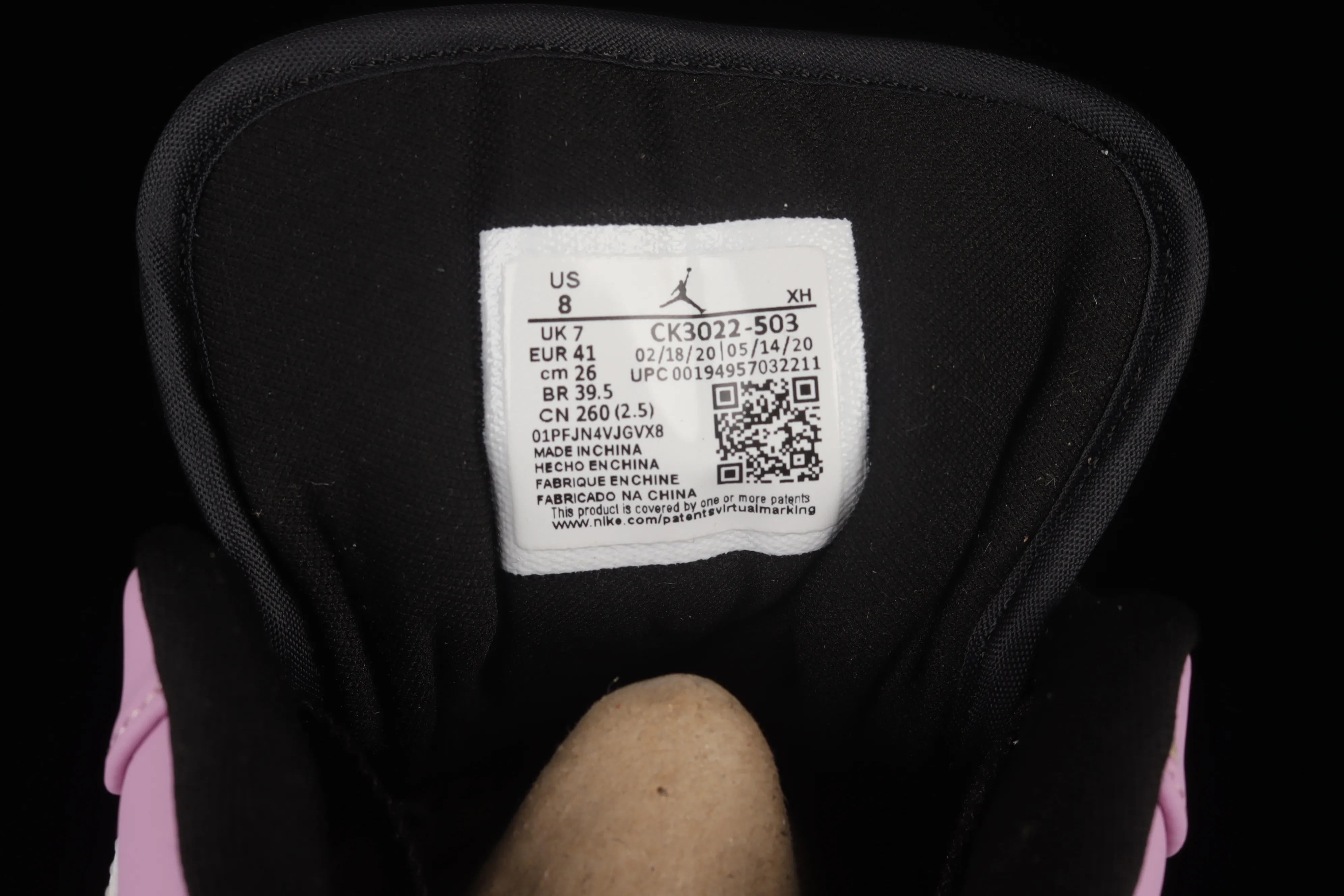 All categories Air Jordan Jordan series basketball shoes Air Jordan 1 Low Air Jordan 1 Low AJ1 Joe 1 white pink black hook low-top cultural basketball shoes CK3022-503